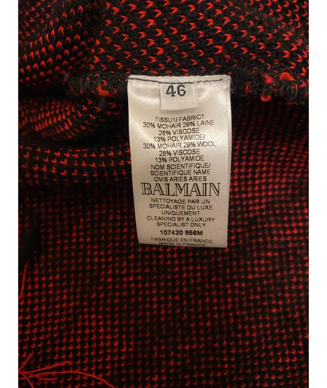 BALMAIN Бордовый шерстяной жакет/пиджак, фото 4