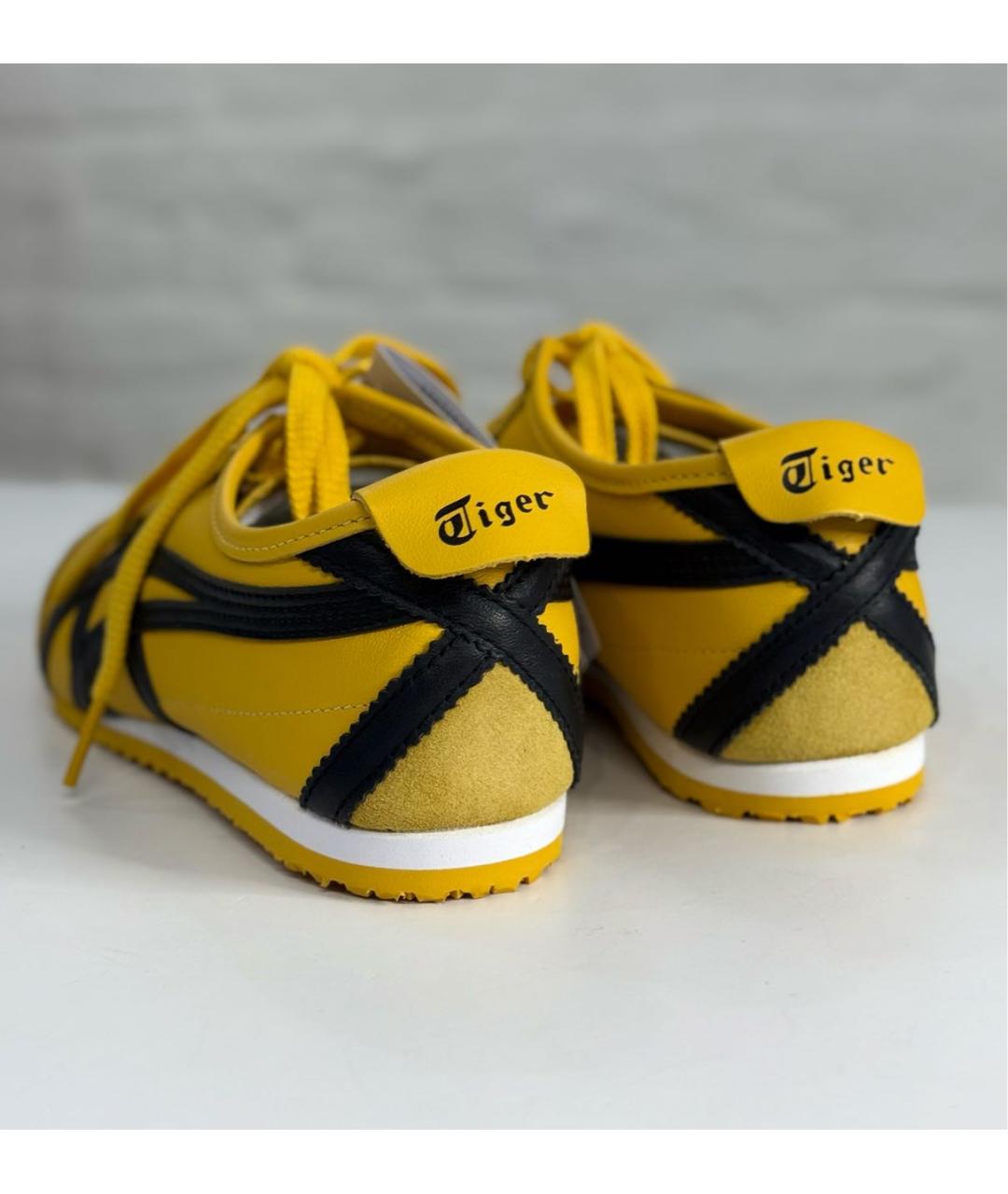 ONITSUKA TIGER Желтые кожаные кроссовки, фото 5