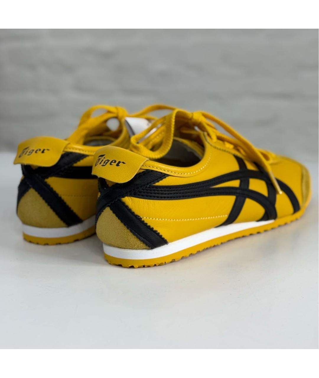 ONITSUKA TIGER Желтые кожаные кроссовки, фото 7