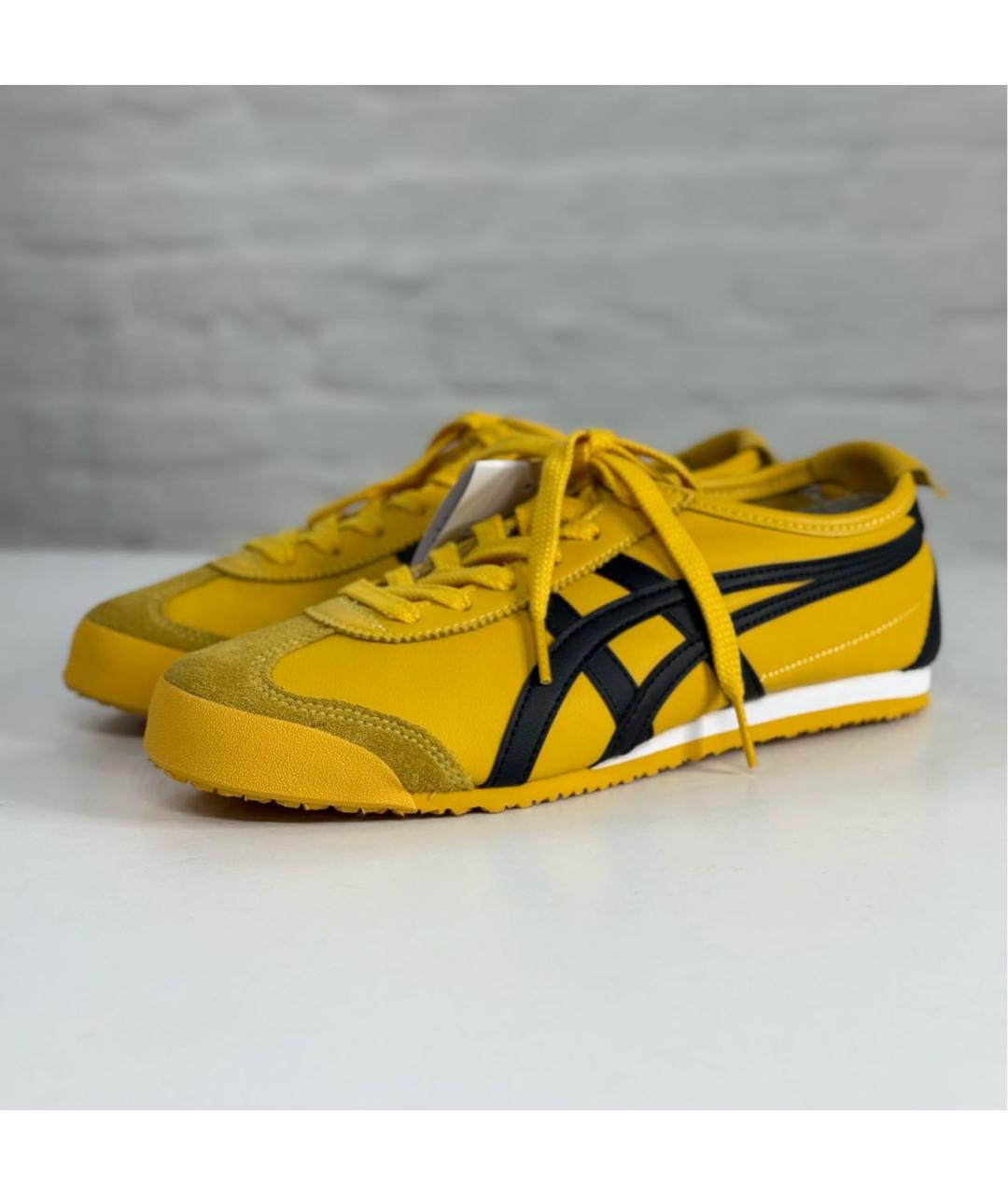 ONITSUKA TIGER Желтые кожаные кроссовки, фото 4