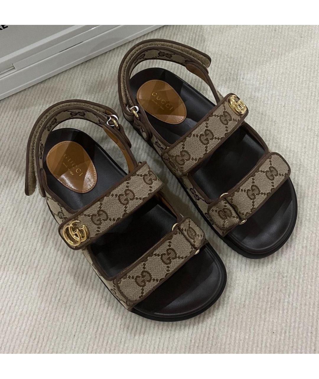 GUCCI Бежевые сандалии, фото 2
