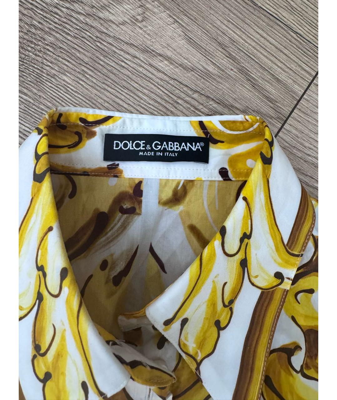 DOLCE&GABBANA Желтый хлопковый костюм с брюками, фото 6