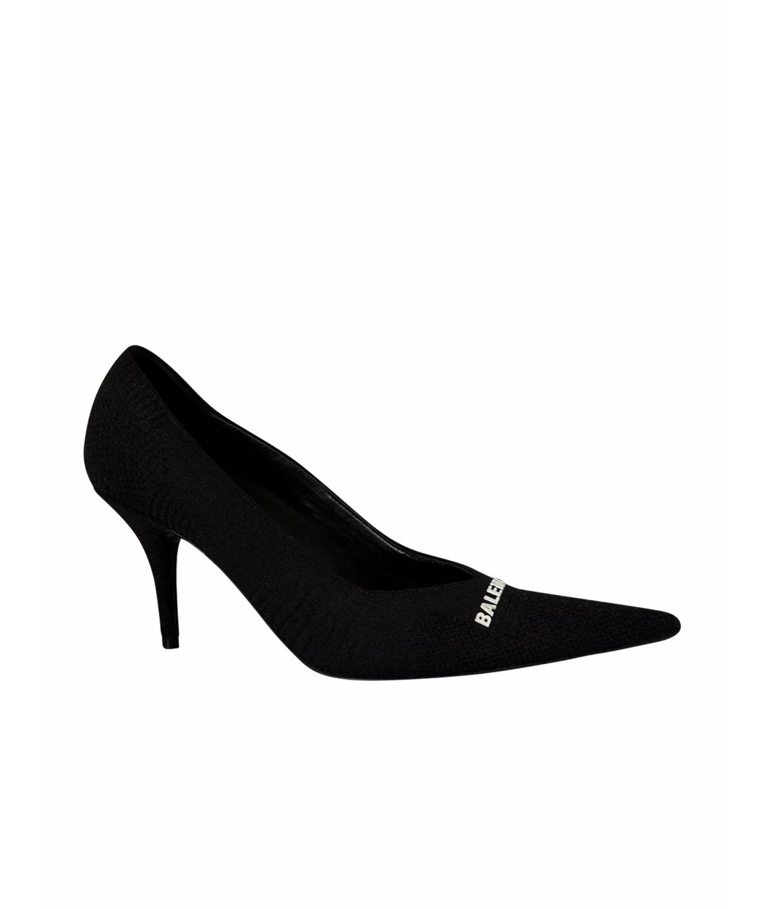 BALENCIAGA Черные текстильные туфли, фото 1