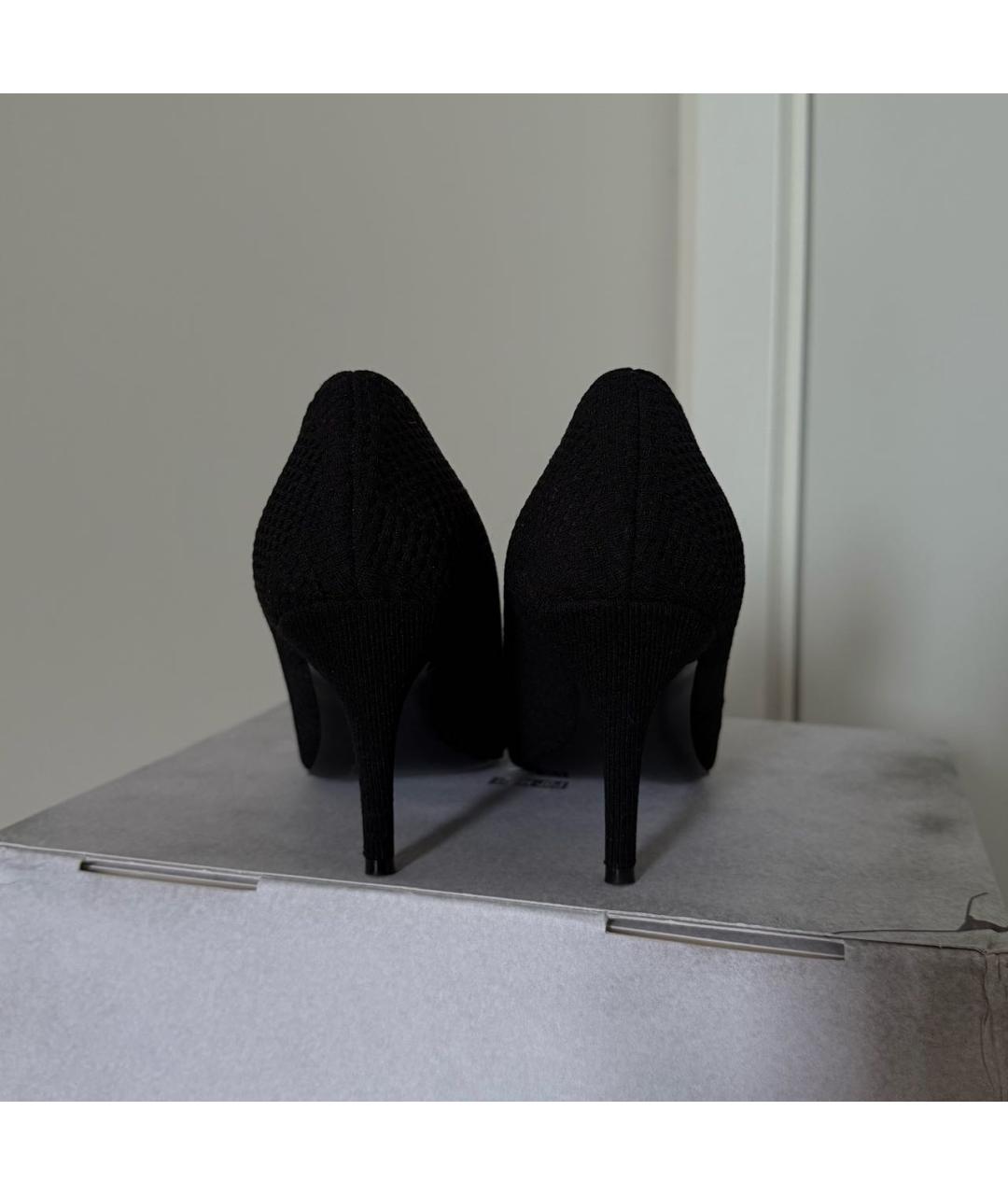 BALENCIAGA Черные текстильные туфли, фото 4