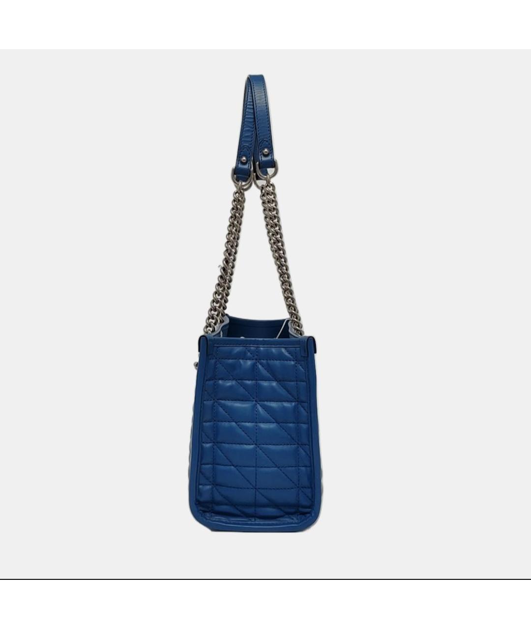 GUCCI Темно-синяя кожаная сумка с короткими ручками, фото 3