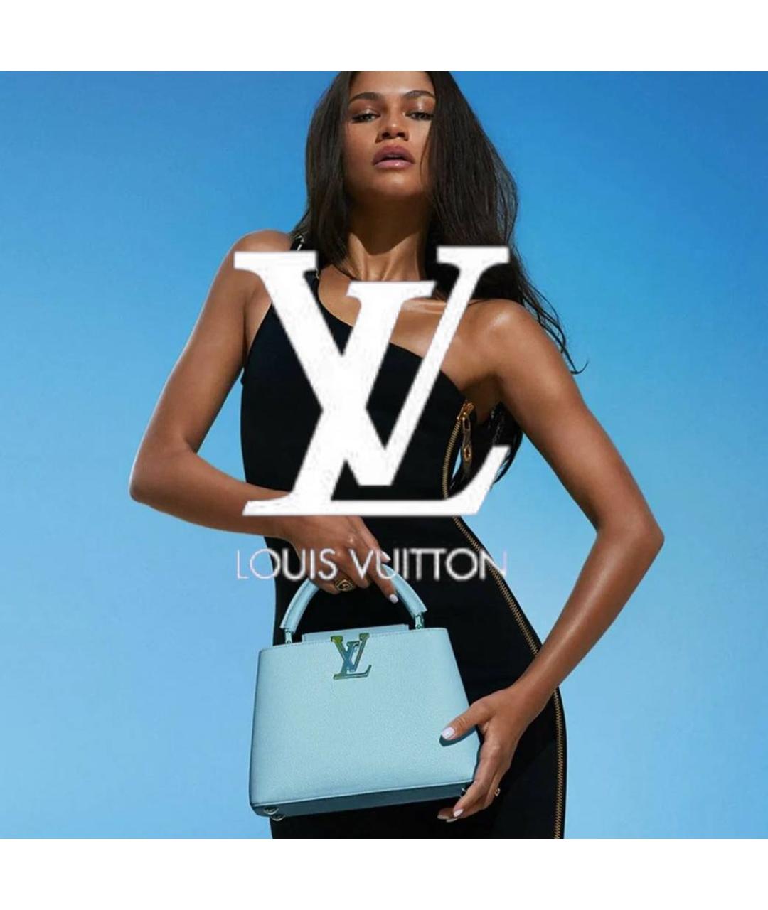 LOUIS VUITTON Бежевая кожаная сумка с короткими ручками, фото 6