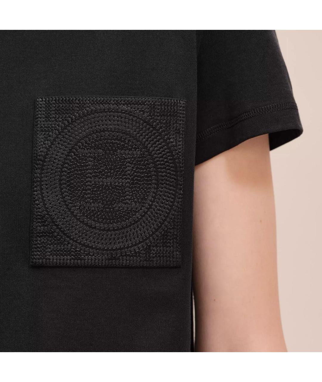 HERMES Черное хлопковое повседневное платье, фото 5