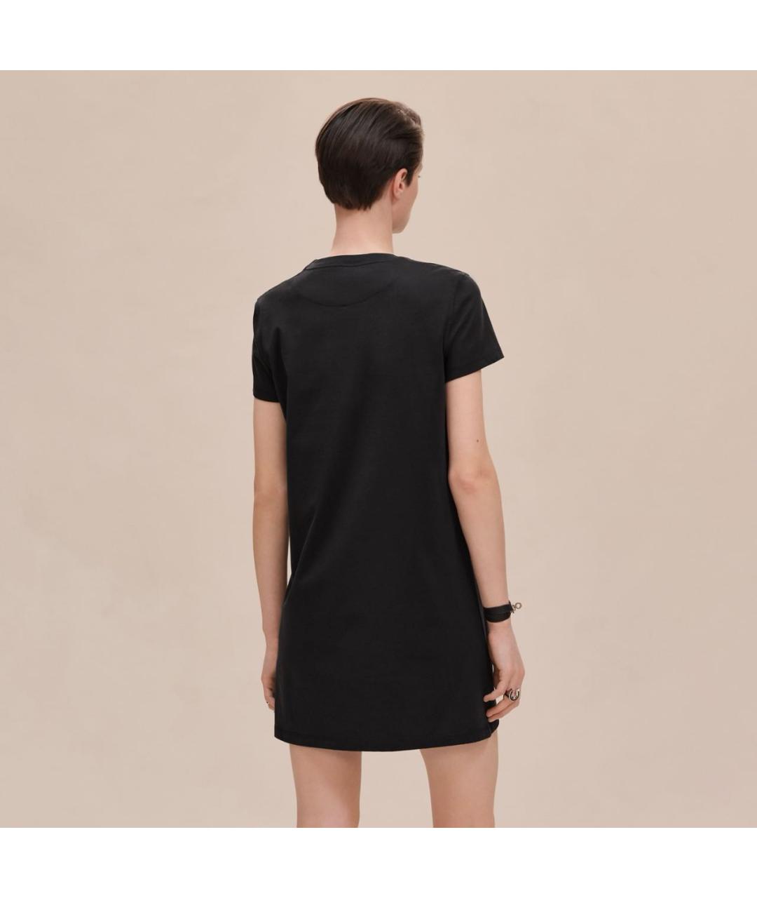 HERMES Черное хлопковое повседневное платье, фото 6