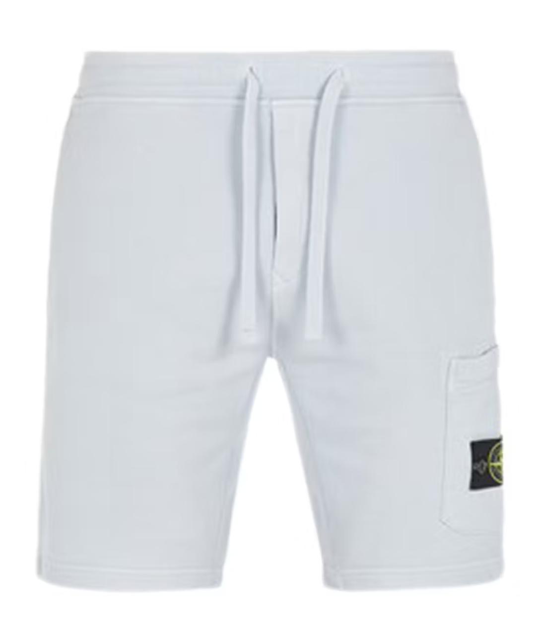 STONE ISLAND Голубые хлопковые шорты, фото 1