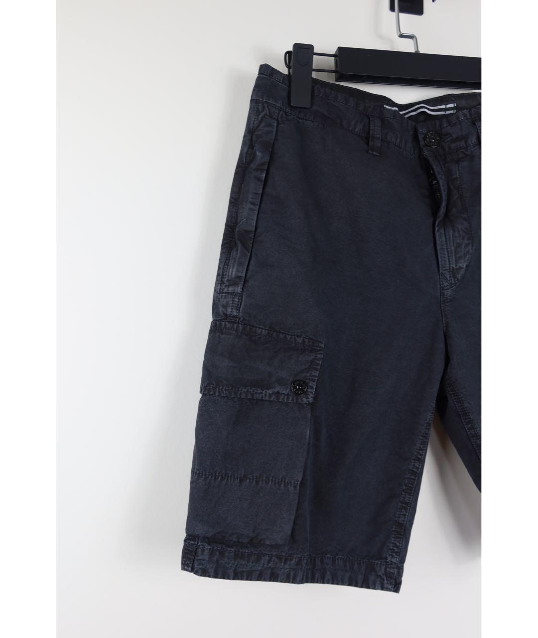 STONE ISLAND Серые хлопковые шорты, фото 4