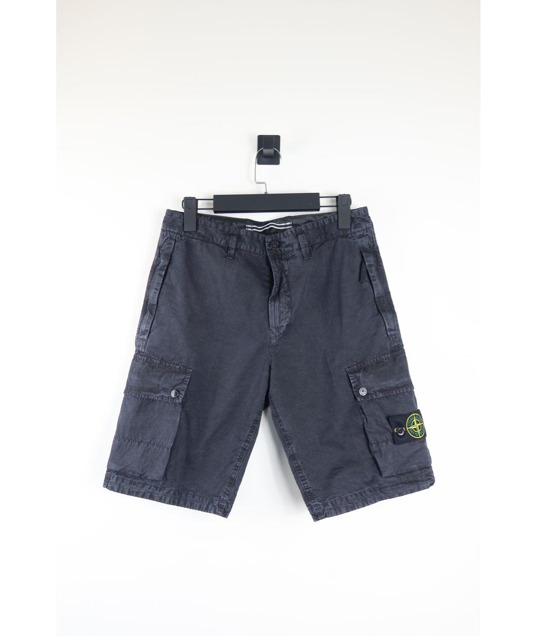 STONE ISLAND Серые хлопковые шорты, фото 6
