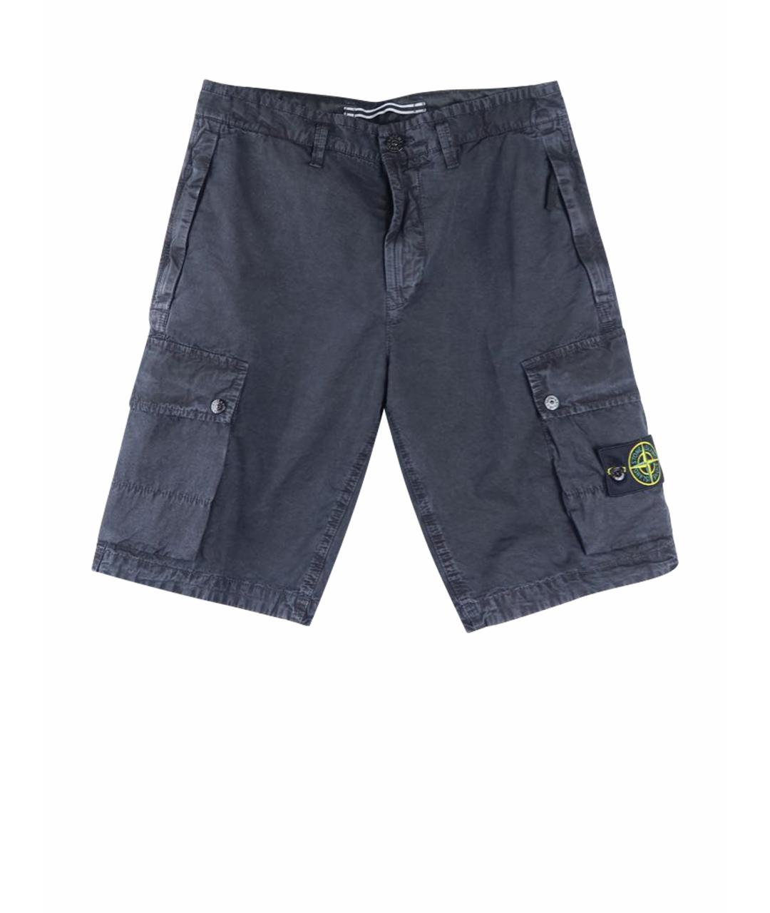 STONE ISLAND Серые хлопковые шорты, фото 1