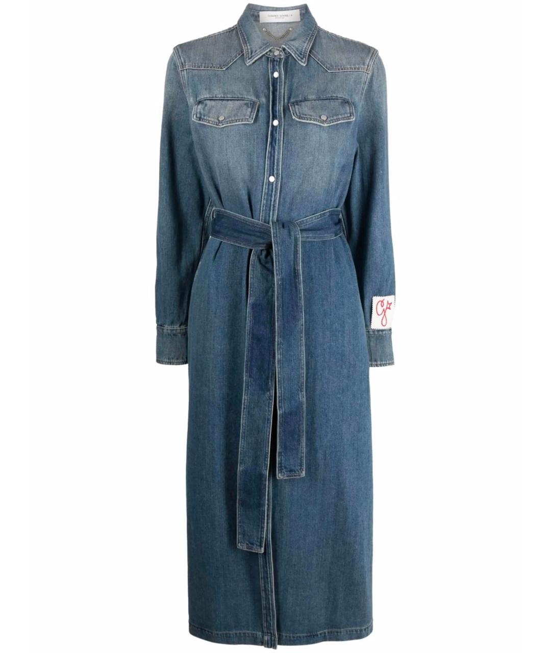 GOLDEN GOOSE DELUXE BRAND Синее хлопковое платье, фото 1