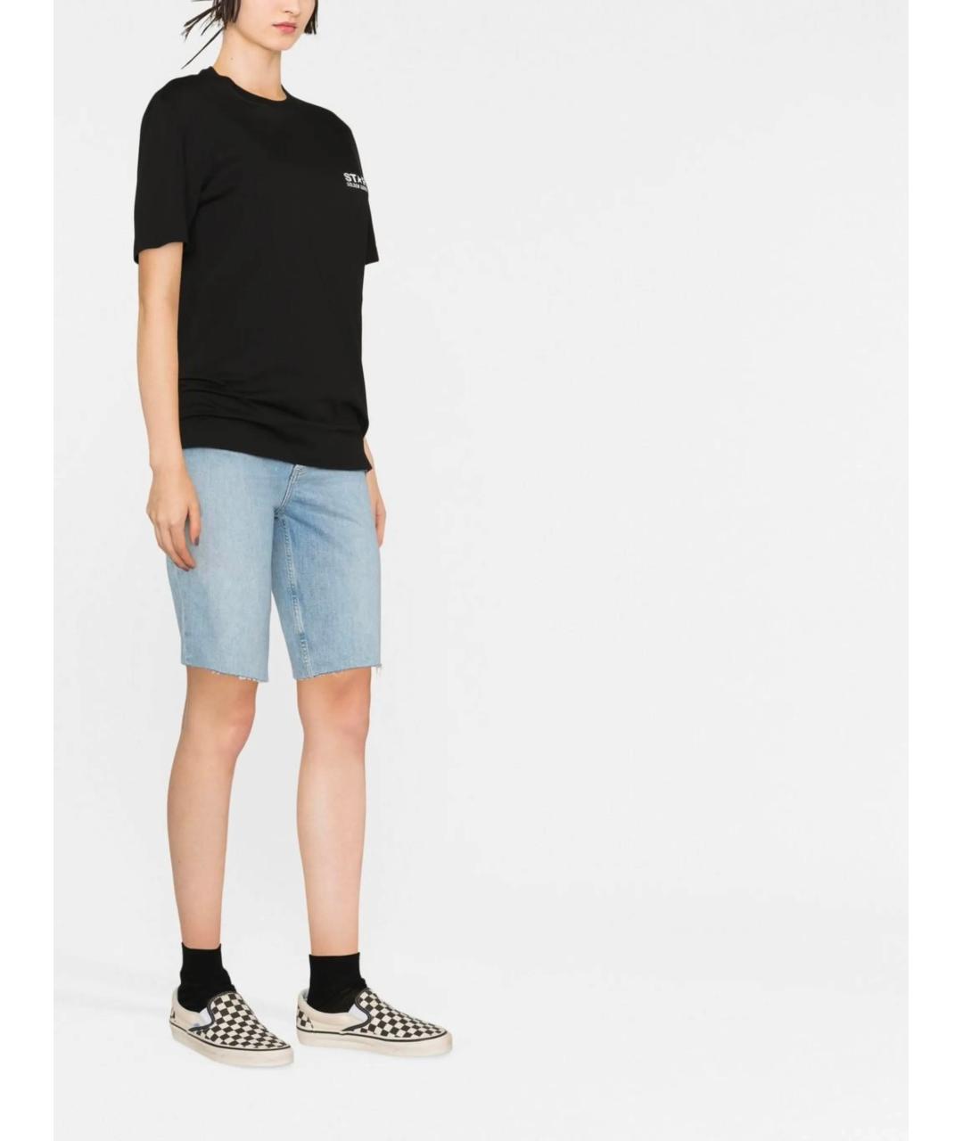 GOLDEN GOOSE DELUXE BRAND Черная хлопковая футболка, фото 3