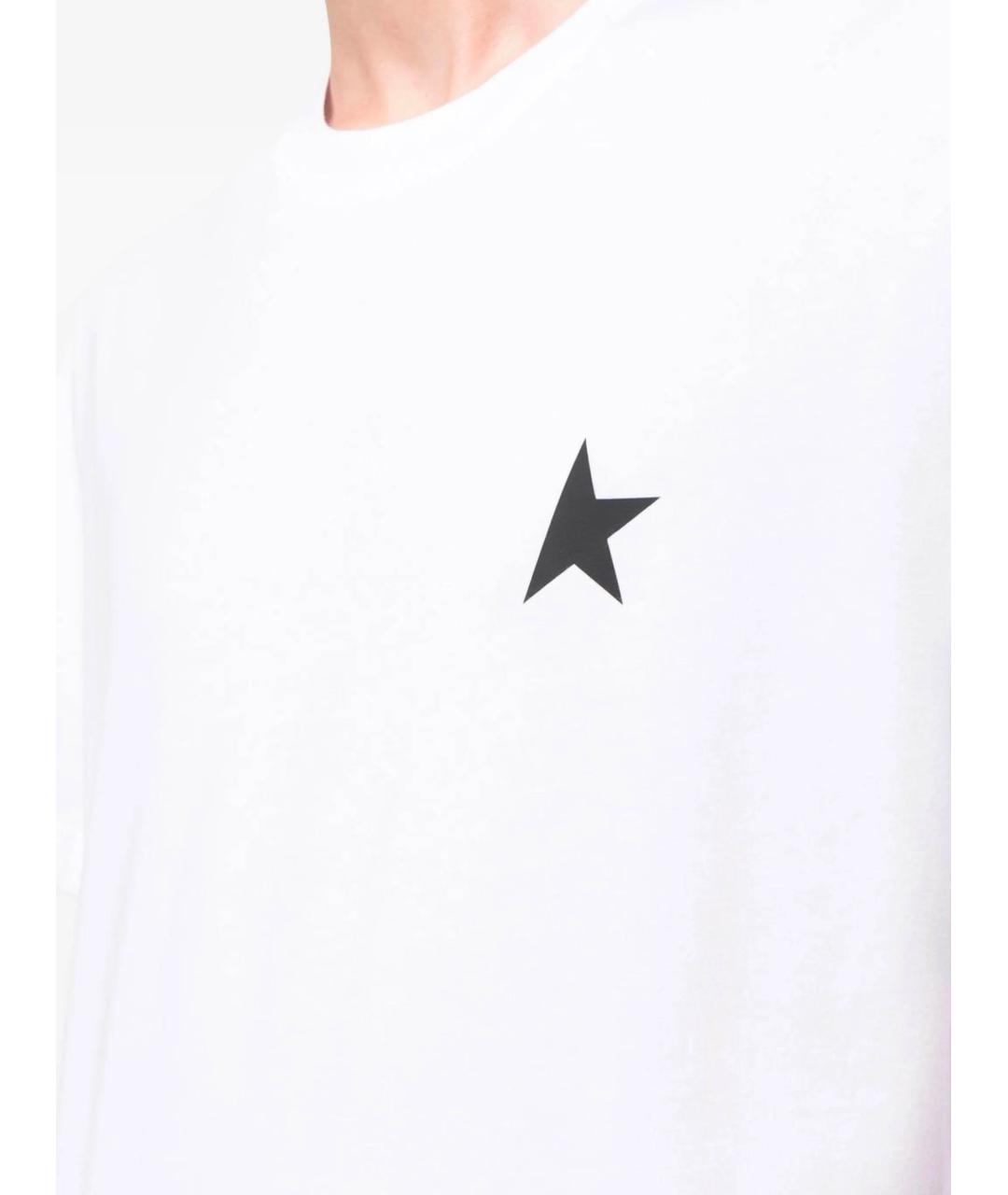 GOLDEN GOOSE DELUXE BRAND Белая хлопковая футболка, фото 6