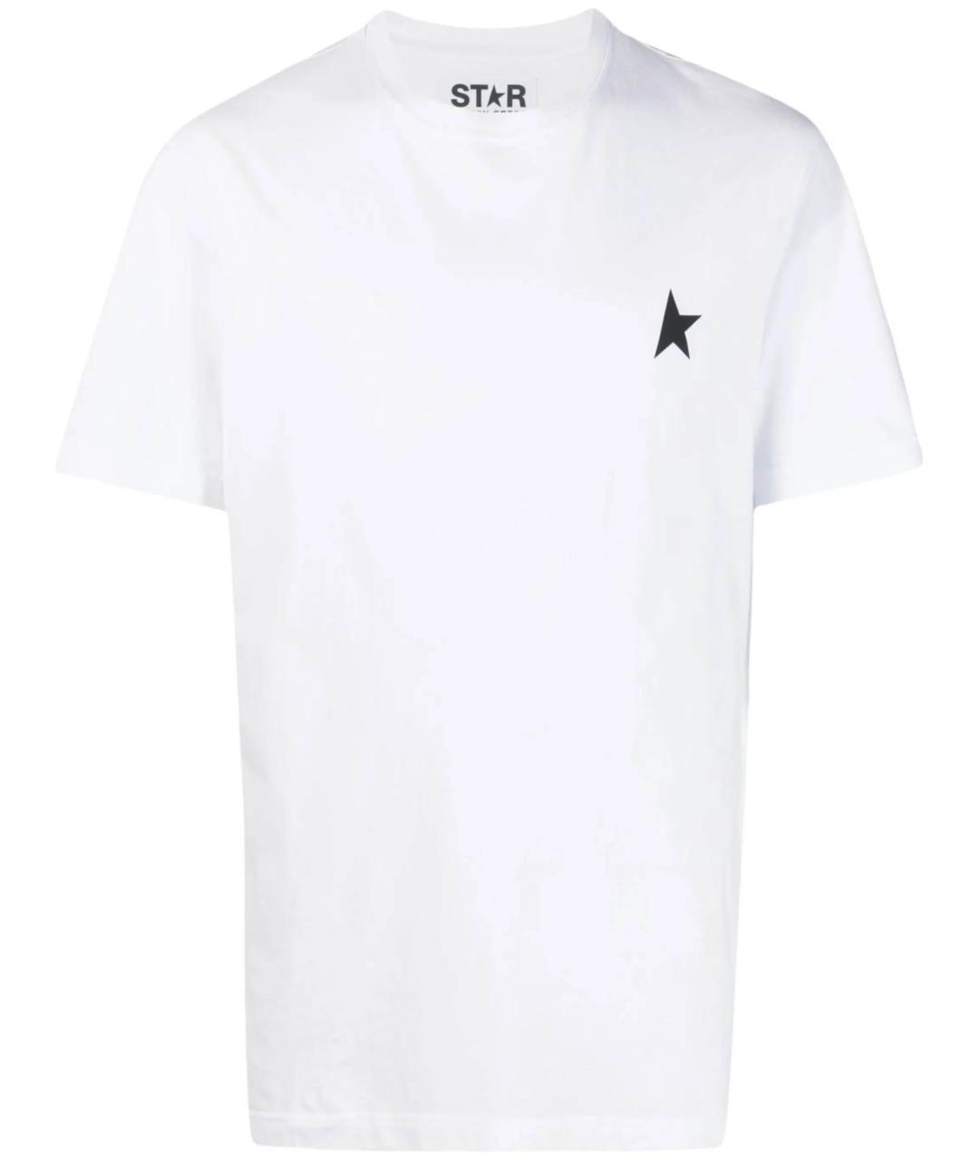 GOLDEN GOOSE DELUXE BRAND Белая хлопковая футболка, фото 1