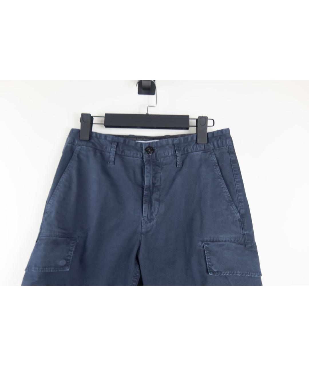 STONE ISLAND Темно-синие хлопковые шорты, фото 2