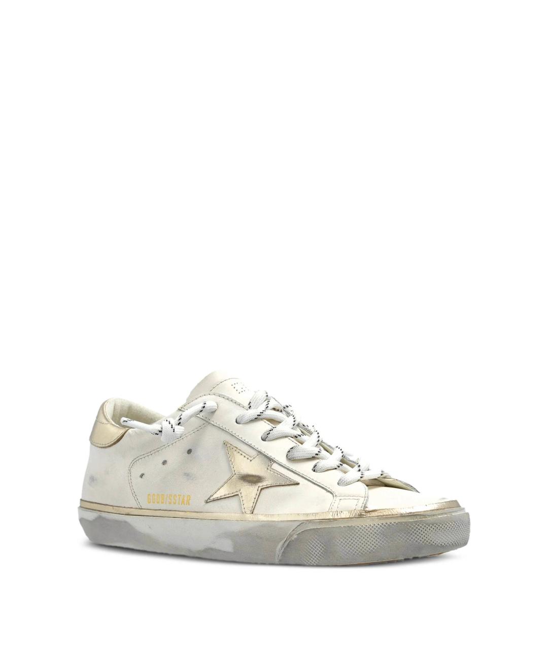 GOLDEN GOOSE DELUXE BRAND Бежевые кожаные кеды, фото 2