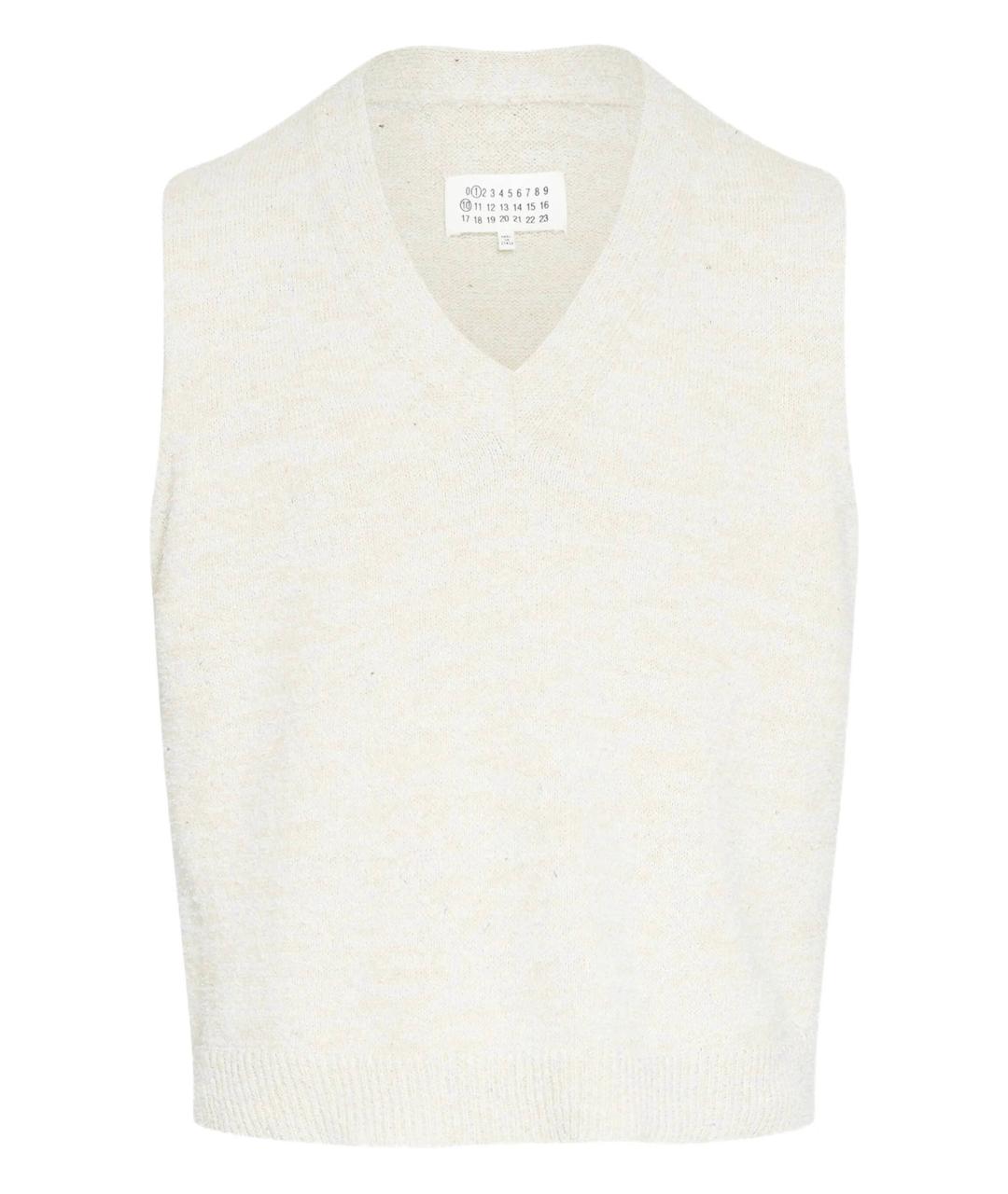 MAISON MARGIELA Бежевая шерстяная жилетка, фото 1