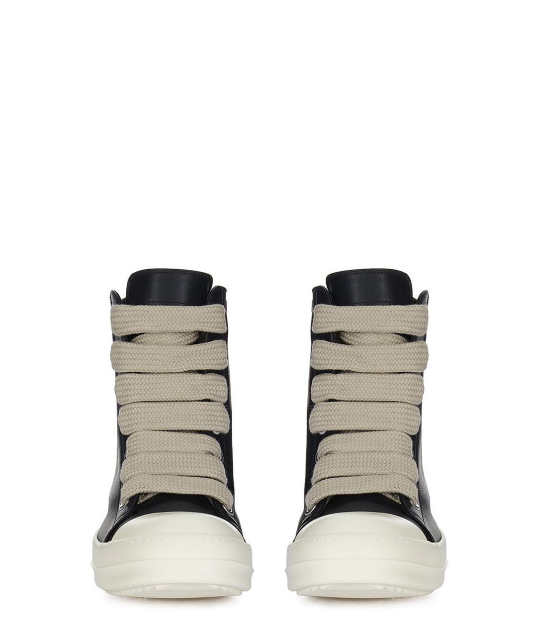 RICK OWENS Черные кожаные кеды, фото 2