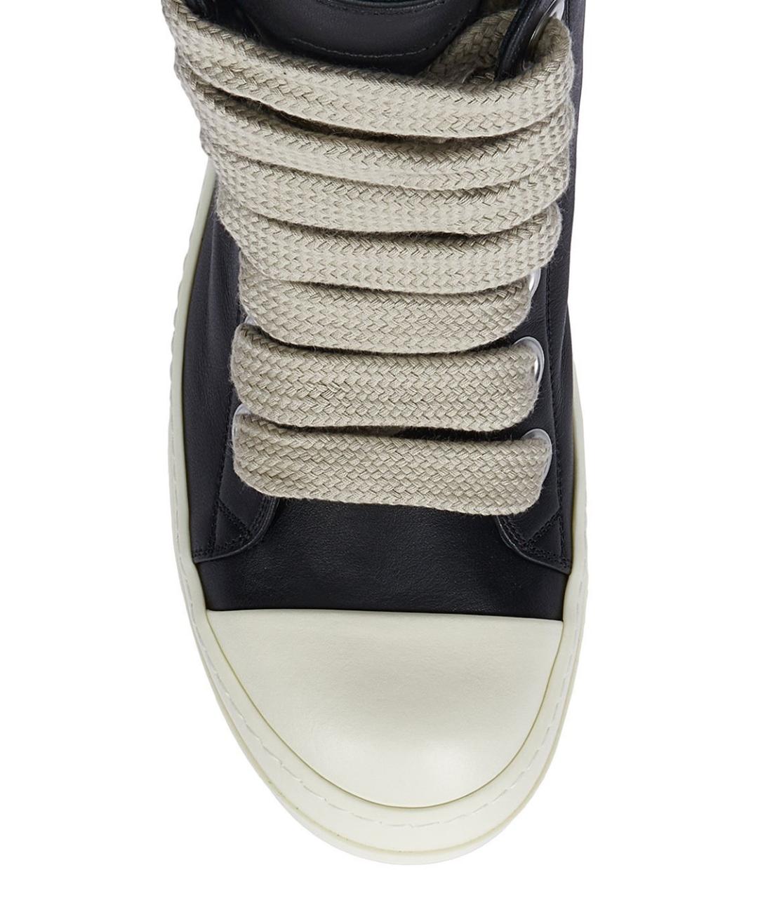 RICK OWENS Черные кожаные кеды, фото 5