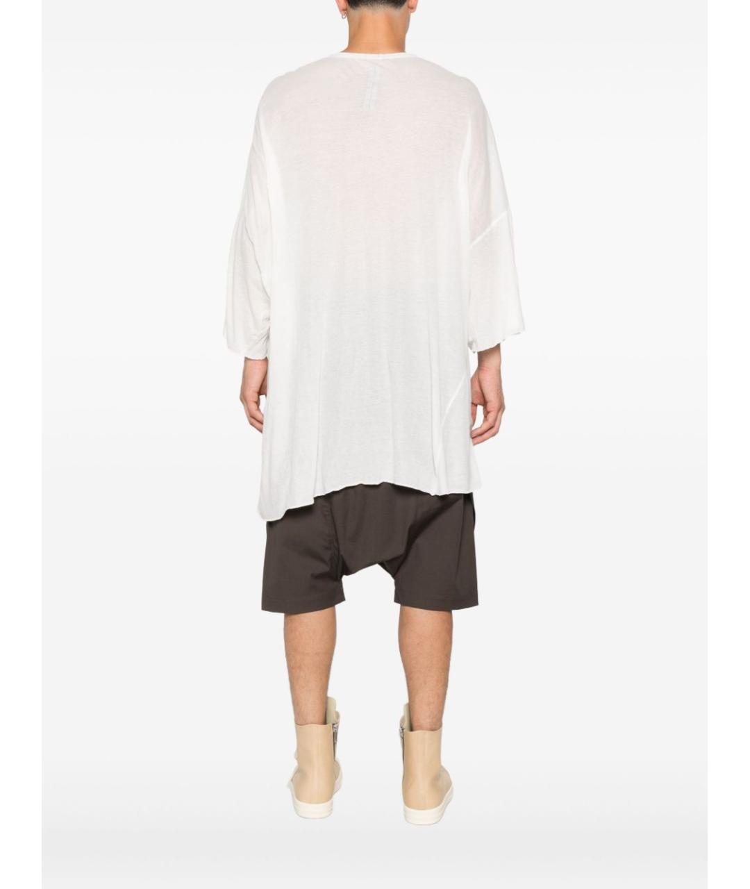 RICK OWENS Белая хлопковая футболка, фото 3