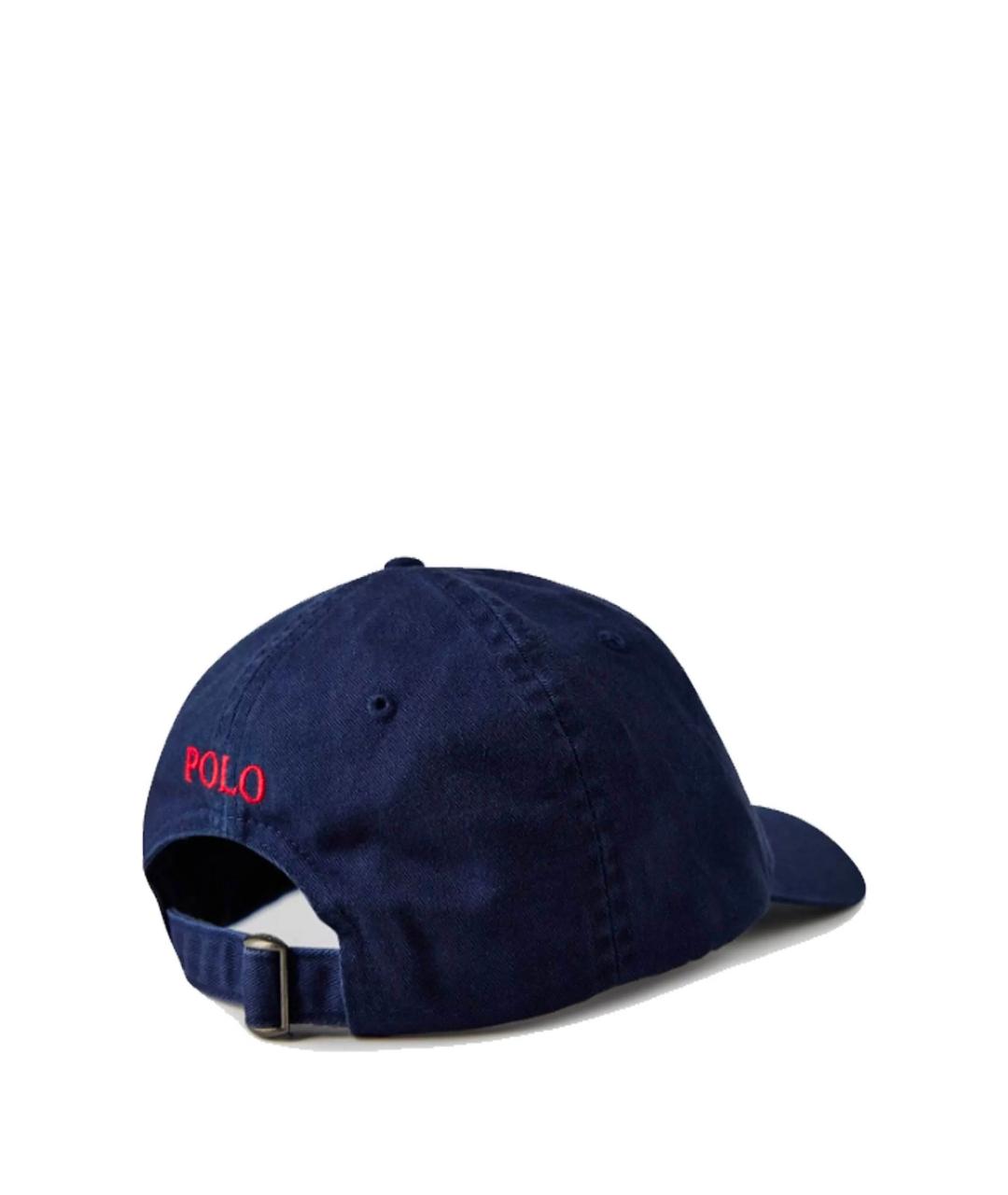 POLO RALPH LAUREN Темно-синяя хлопковая кепка, фото 2