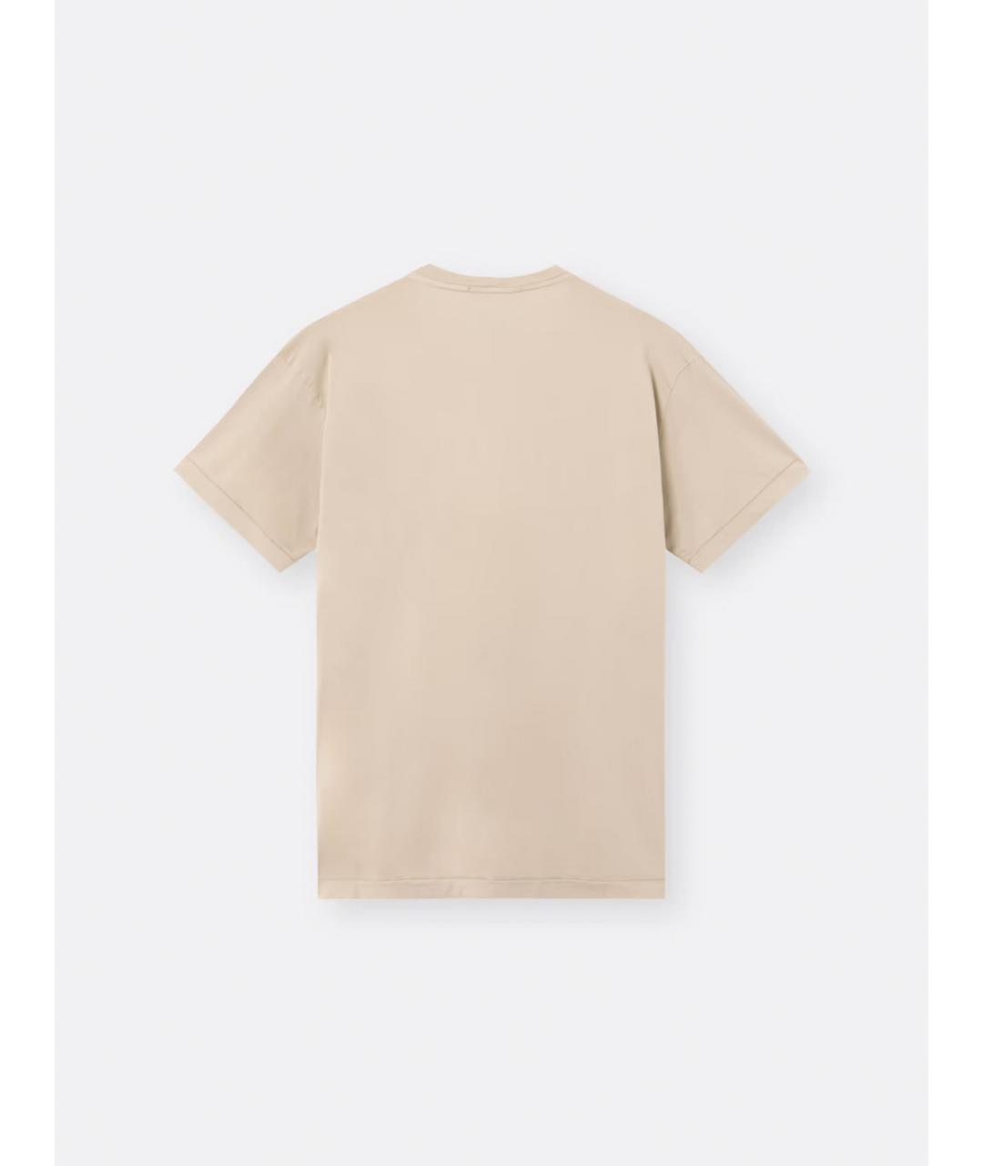 STONE ISLAND Бежевая хлопковая футболка, фото 6
