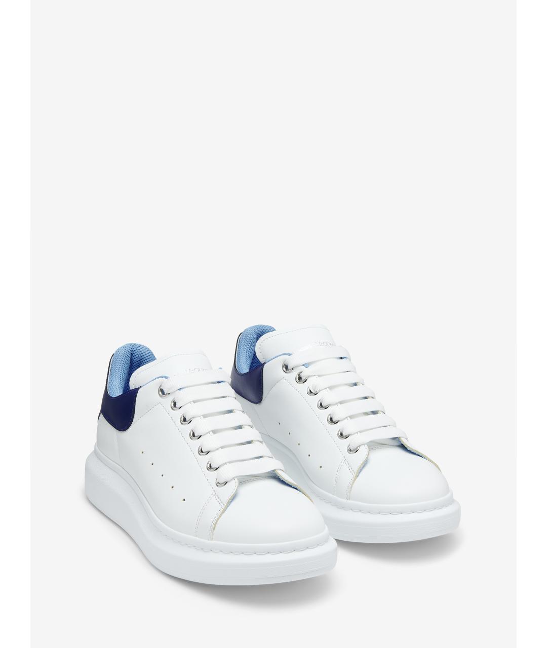 ALEXANDER MCQUEEN Белые кожаные низкие кроссовки / кеды, фото 2