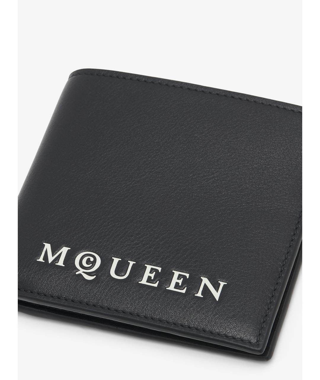 ALEXANDER MCQUEEN Черный кожаный кошелек, фото 3