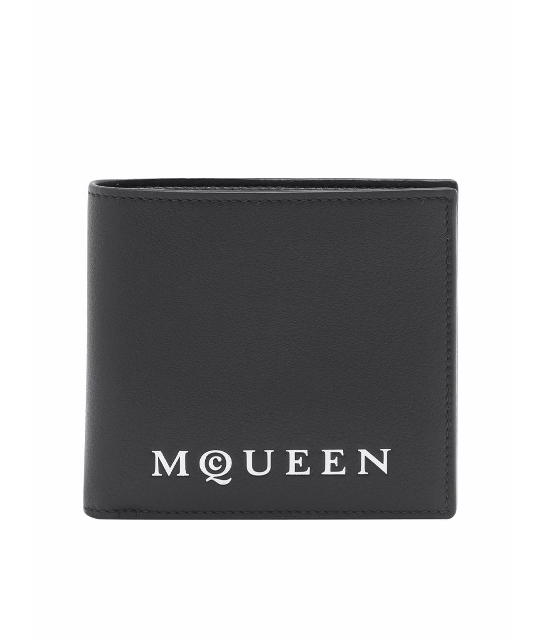 ALEXANDER MCQUEEN Черный кожаный кошелек, фото 1