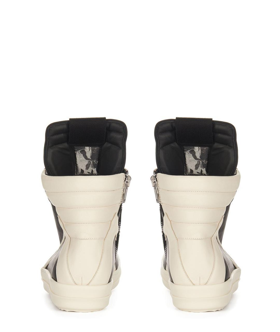 RICK OWENS Черные кожаные кеды, фото 4