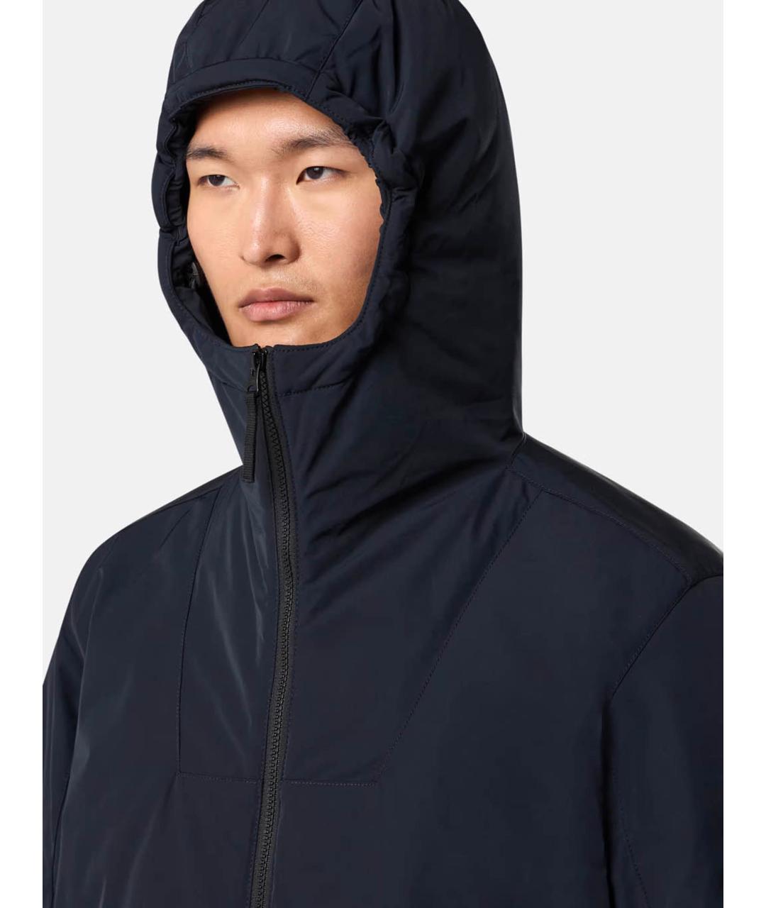 STONE ISLAND Темно-синяя полиэстеровая куртка, фото 4