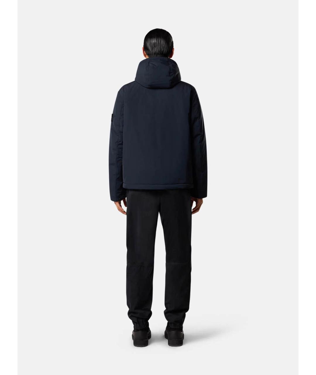STONE ISLAND Темно-синяя полиэстеровая куртка, фото 5