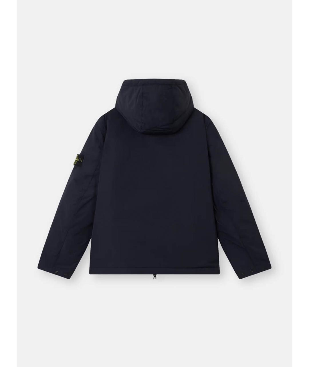 STONE ISLAND Темно-синяя полиэстеровая куртка, фото 6