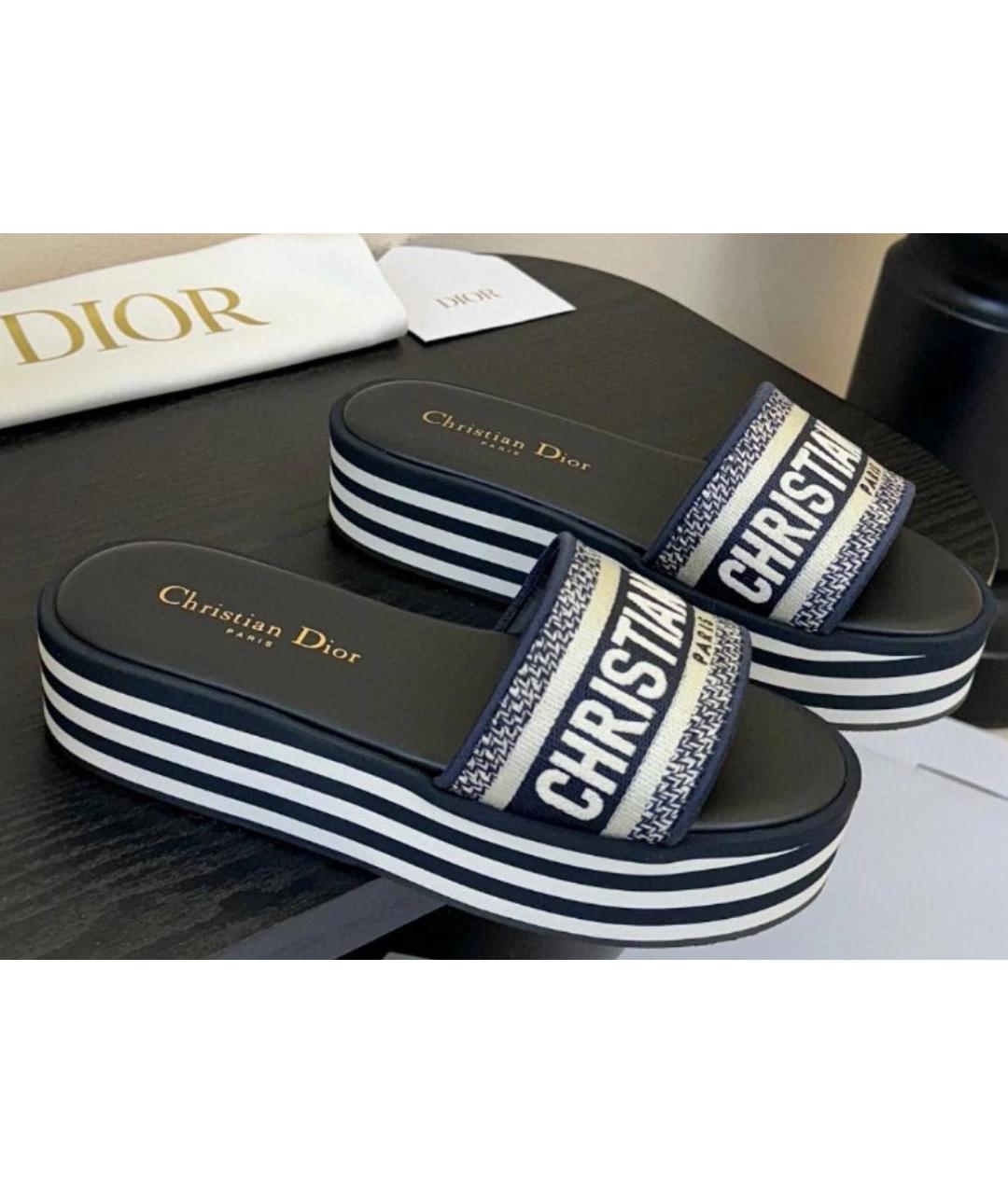 CHRISTIAN DIOR Мульти шлепанцы, фото 2