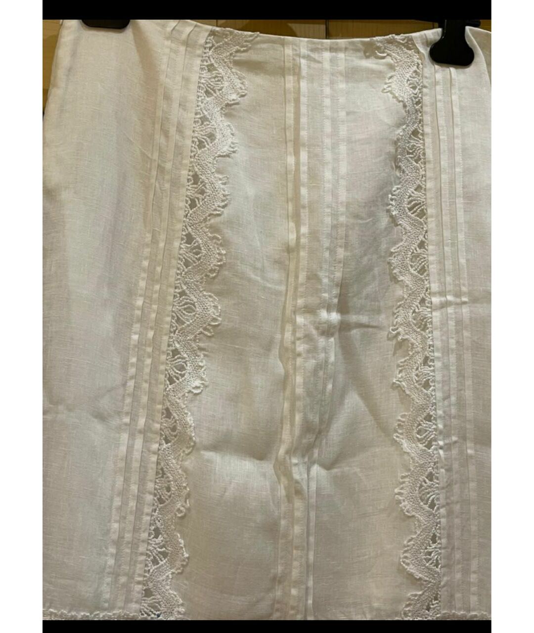ERMANNO SCERVINO Белая льняная юбка макси, фото 2