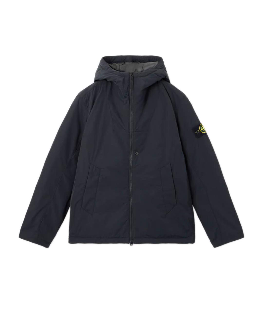 STONE ISLAND Темно-синяя полиэстеровая куртка, фото 1