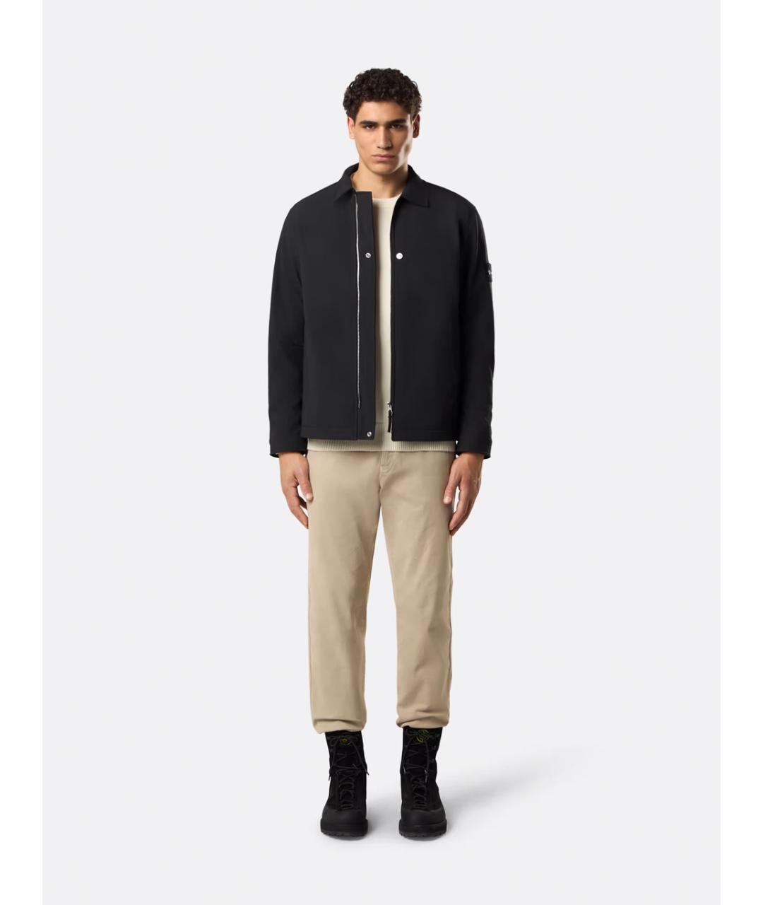 STONE ISLAND Черная полиэстеровая куртка, фото 2