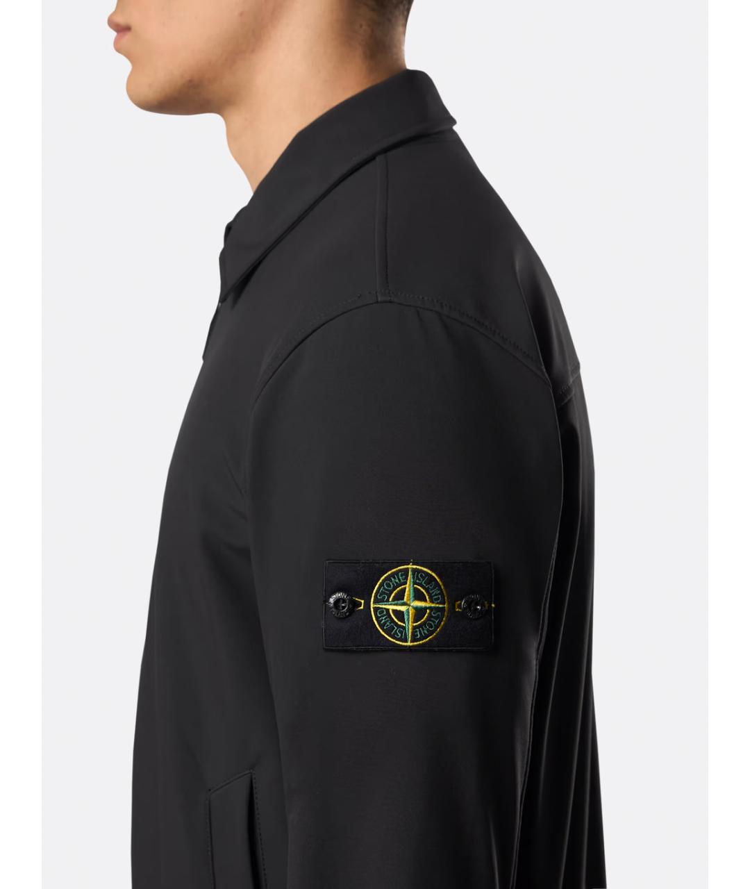 STONE ISLAND Черная полиэстеровая куртка, фото 4