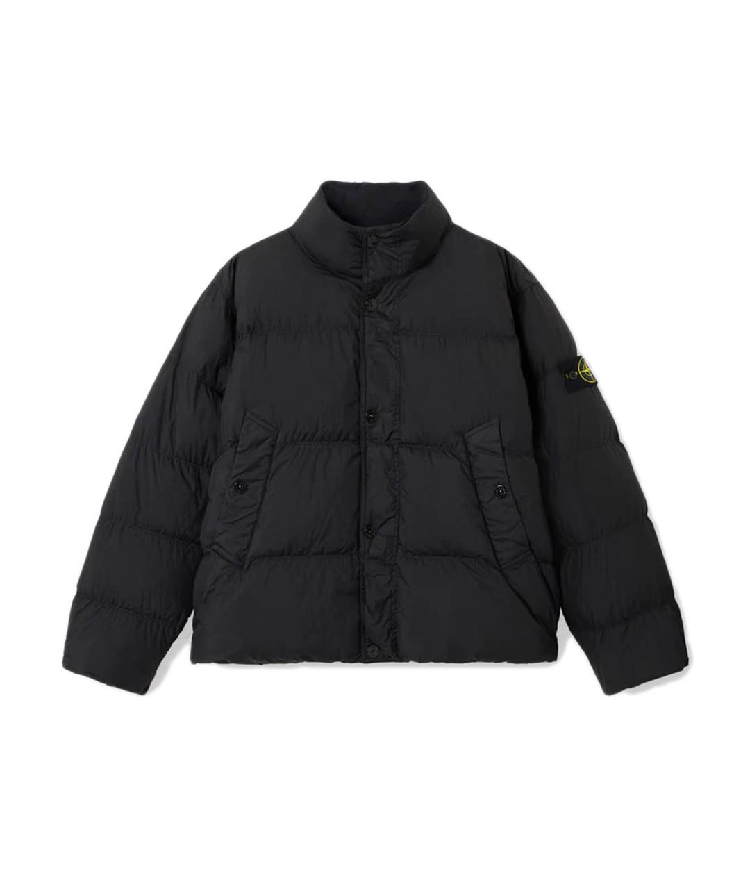 STONE ISLAND Черная полиамидовая куртка, фото 1