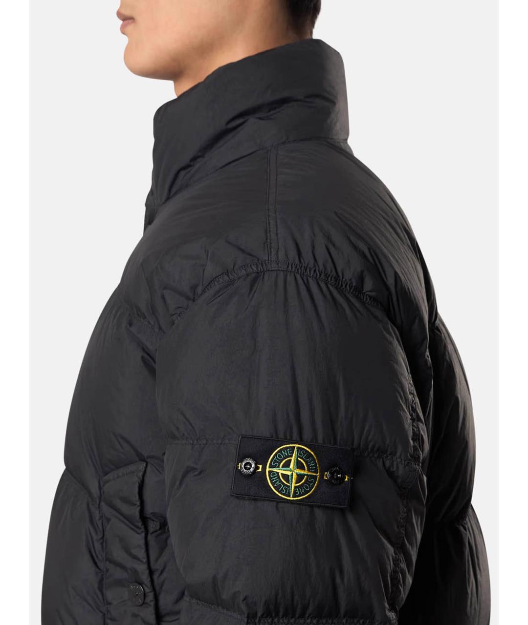 STONE ISLAND Черная полиамидовая куртка, фото 3