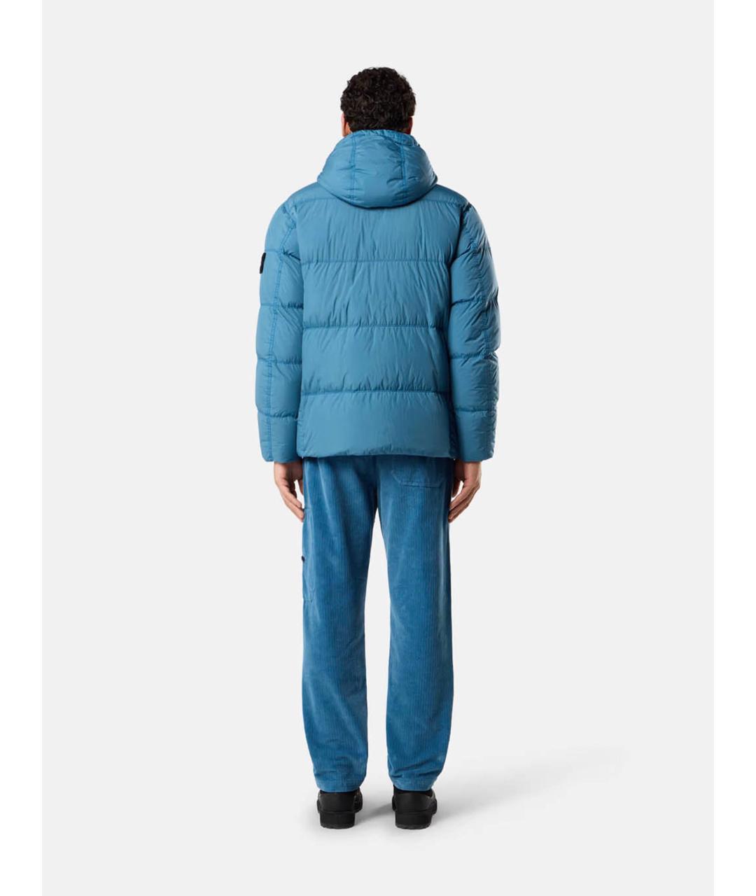 STONE ISLAND Голубая полиамидовая куртка, фото 6