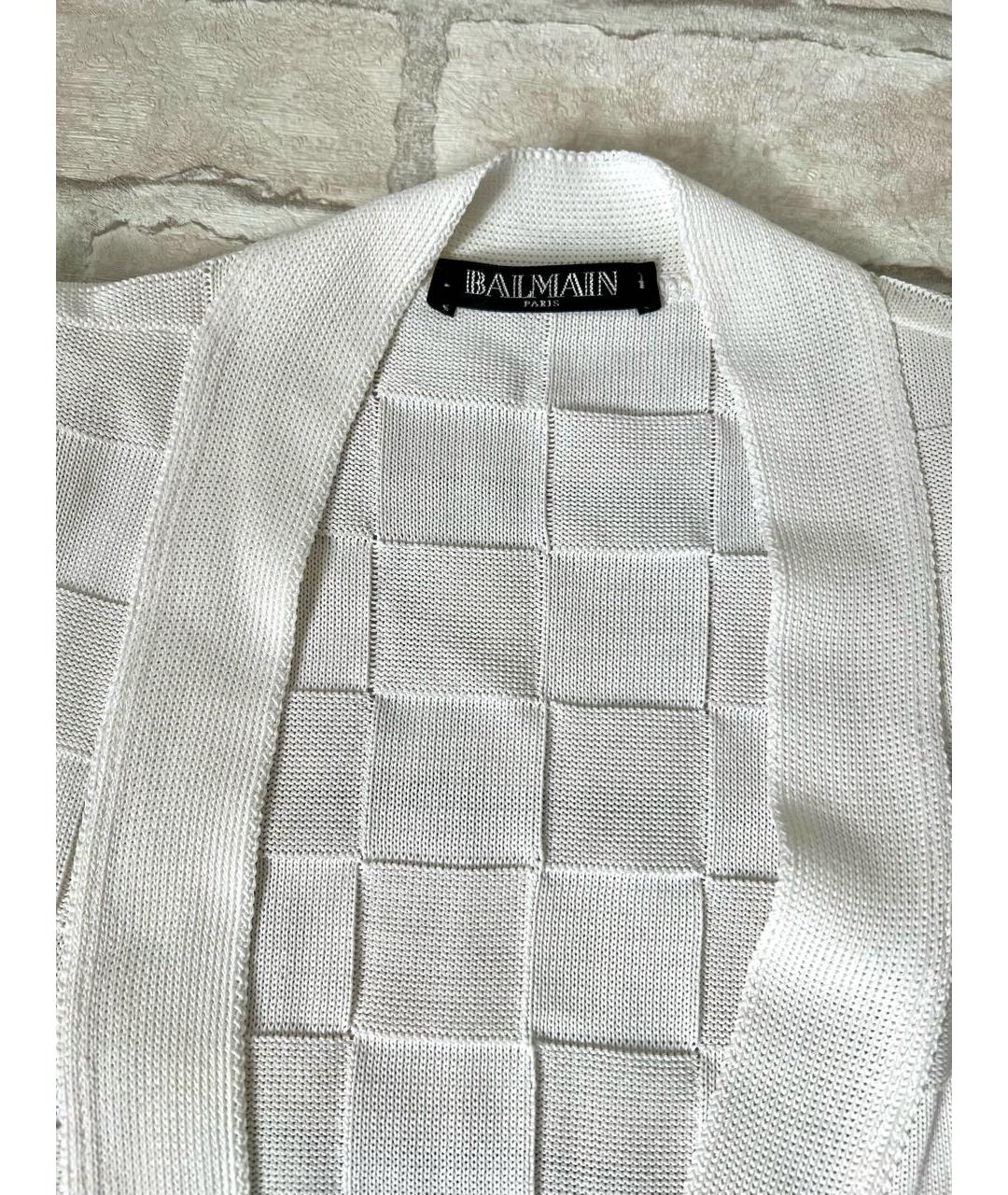 BALMAIN Белый вискозный кардиган, фото 3