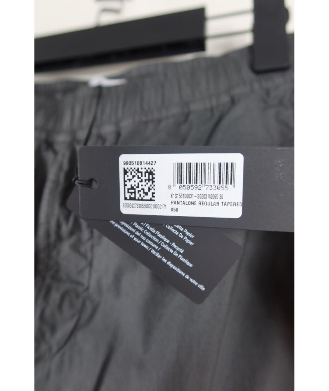 STONE ISLAND Антрацитовые хлопковые повседневные брюки, фото 6