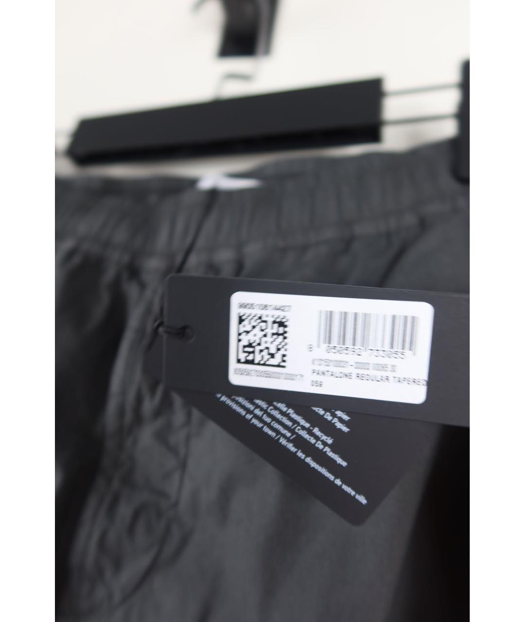 STONE ISLAND Антрацитовые хлопковые повседневные брюки, фото 5