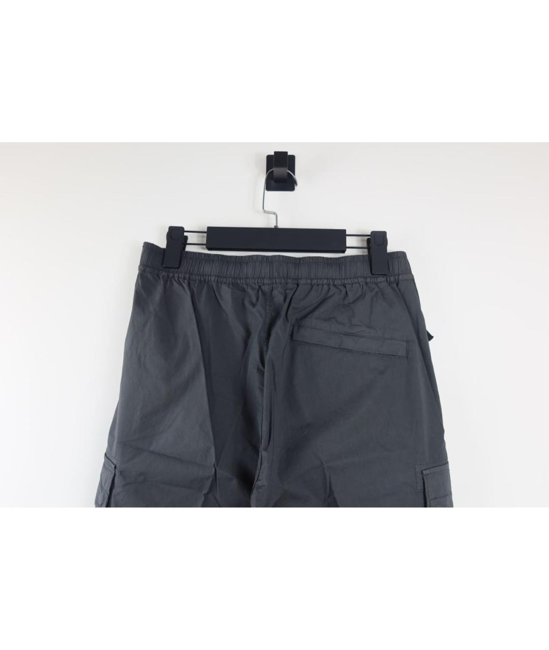 STONE ISLAND Антрацитовые хлопковые повседневные брюки, фото 4