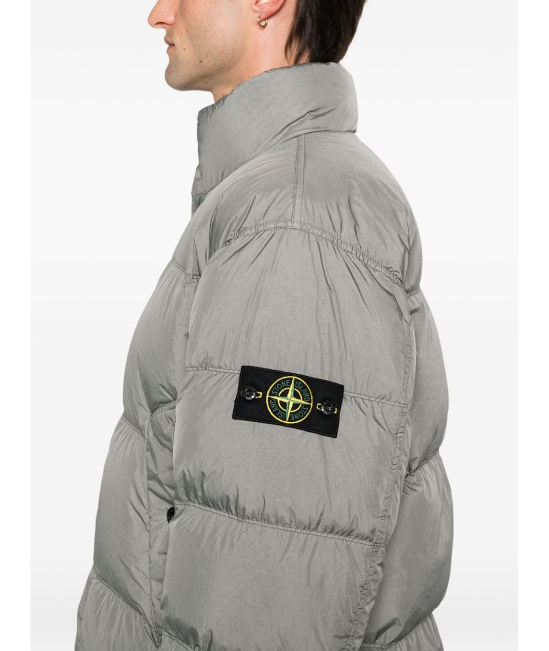 STONE ISLAND Серая полиамидовая куртка, фото 5