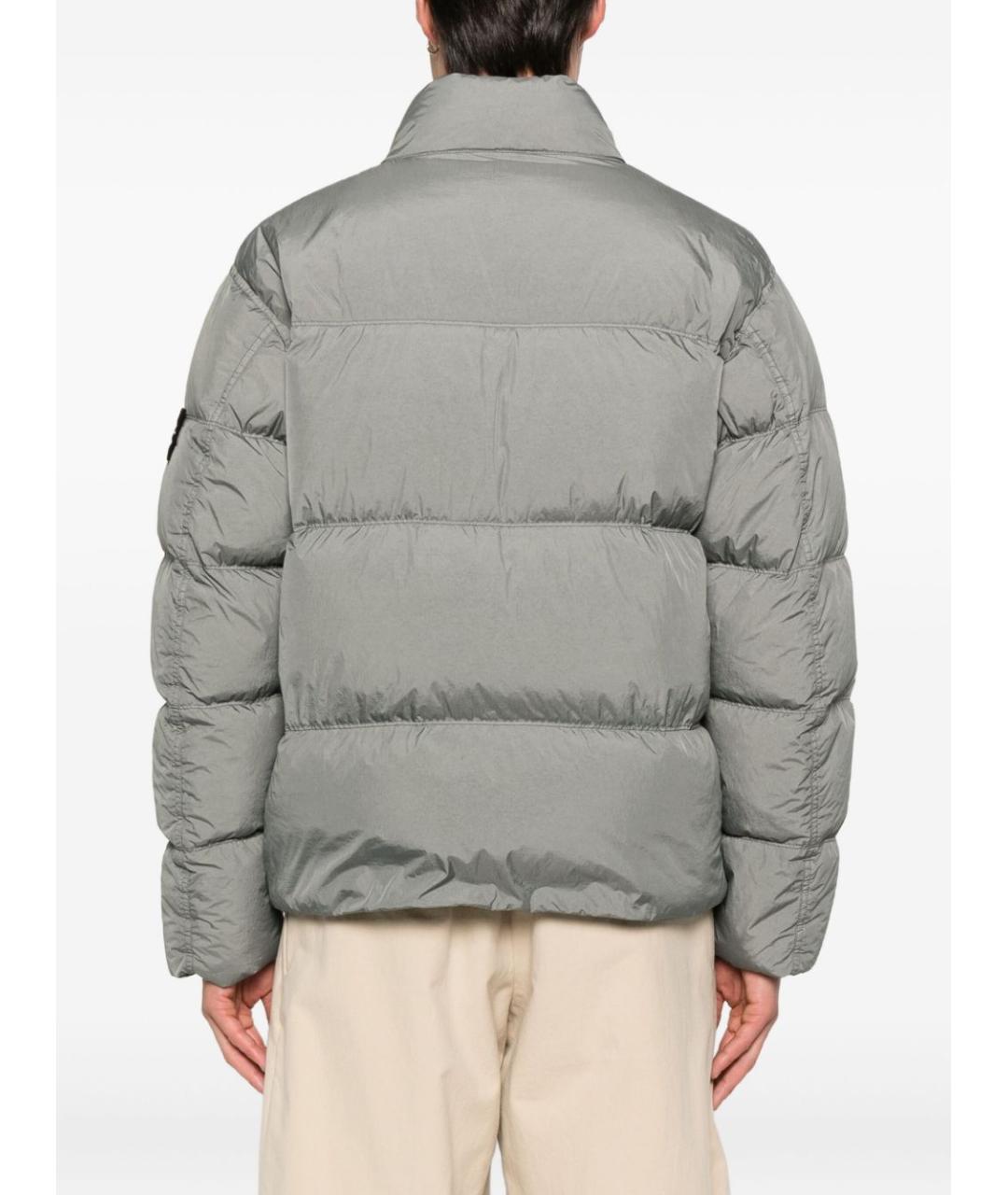 STONE ISLAND Серая полиамидовая куртка, фото 4