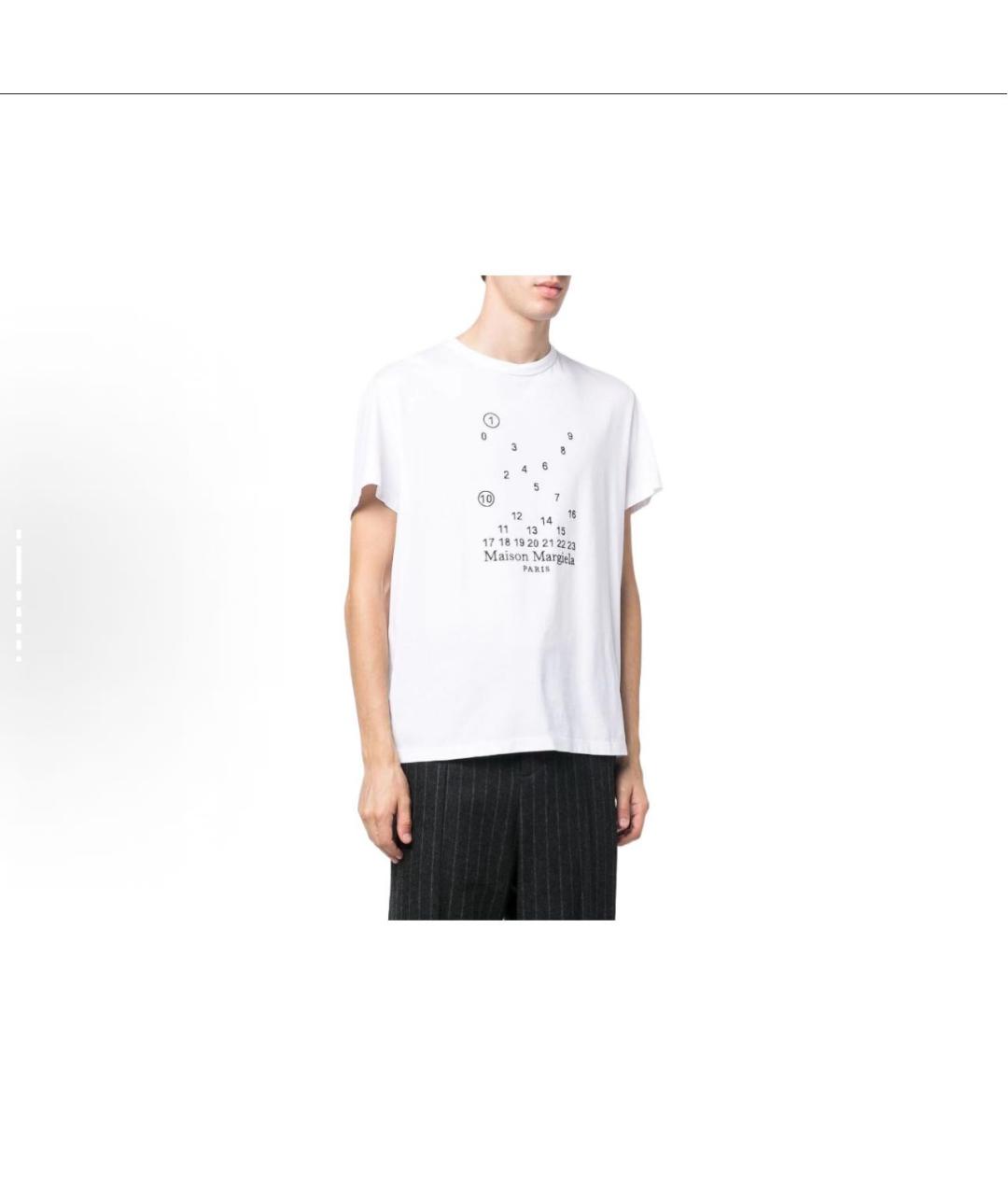 MAISON MARGIELA Белая хлопковая футболка, фото 4
